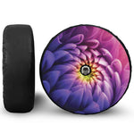 Chrysanthemum Flower Print Tire Cover With Camera Hole