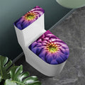 Chrysanthemum Flower Print Toilet Lid And Tank Cover Set