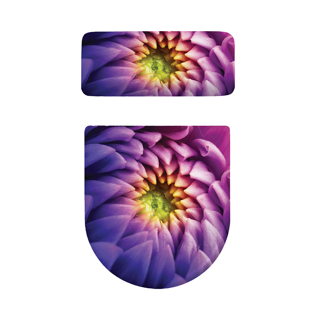Chrysanthemum Flower Print Toilet Lid And Tank Cover Set