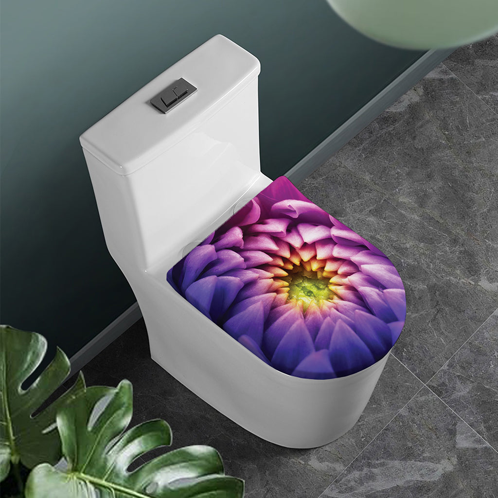 Chrysanthemum Flower Print Toilet Lid Cover