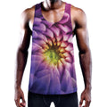 Chrysanthemum Flower Print Men's Workout Tank Top