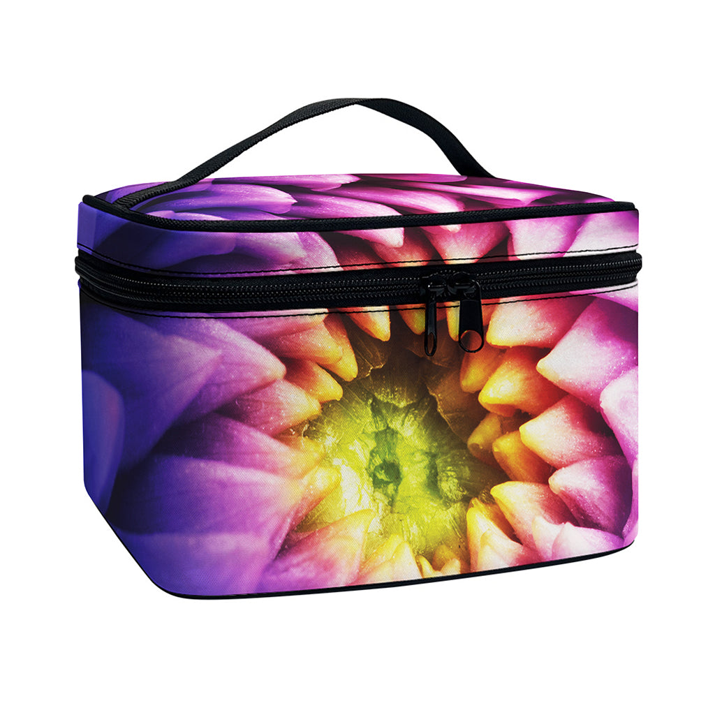 Chrysanthemum Flower Print Travel Makeup Bag