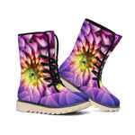 Chrysanthemum Flower Print Winter Boots