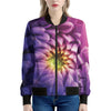 Chrysanthemum Flower Print Women's Bomber Jacket