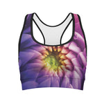 Chrysanthemum Flower Print Women's Sports Bra