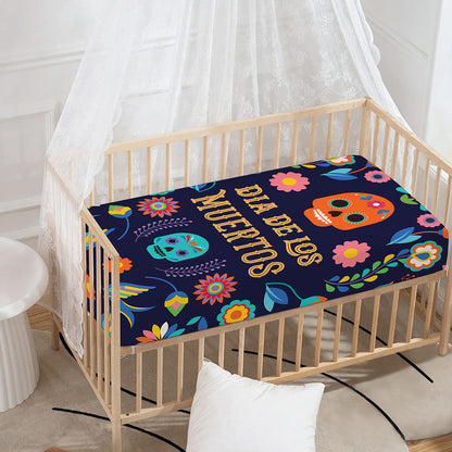 Cinco de Mayo Day Of The Dead Print Baby Crib Sheet