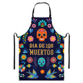Cinco de Mayo Day Of The Dead Print Bib Apron With Pocket