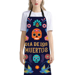 Cinco de Mayo Day Of The Dead Print Bib Apron With Pocket
