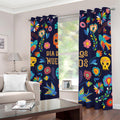 Cinco de Mayo Day Of The Dead Print Dimout Grommet Curtains