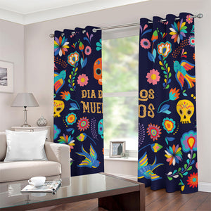 Cinco de Mayo Day Of The Dead Print Blackout Grommet Curtains