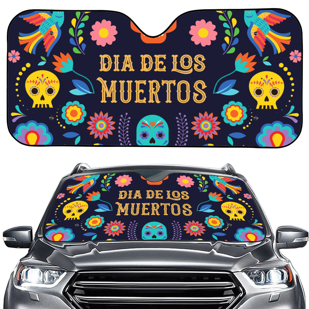 Cinco de Mayo Day Of The Dead Print Car Windshield Sun Shade