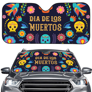 Cinco de Mayo Day Of The Dead Print Car Windshield Sun Shade