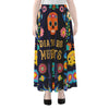 Cinco de Mayo Day Of The Dead Print Chiffon Maxi Skirt