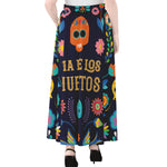 Cinco de Mayo Day Of The Dead Print Chiffon Maxi Skirt