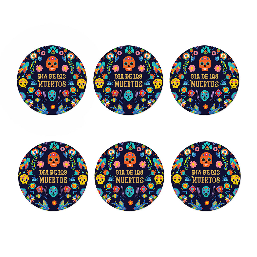 Cinco de Mayo Day Of The Dead Print Coaster Set