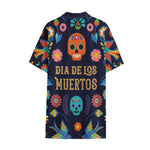 Cinco de Mayo Day Of The Dead Print Cotton Hawaiian Shirt