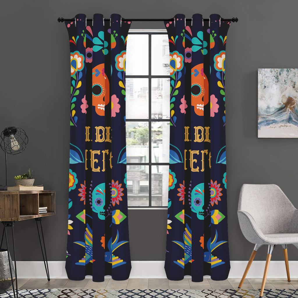 Cinco de Mayo Day Of The Dead Print Curtain