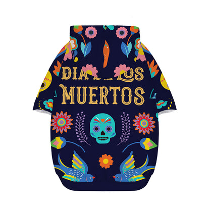 Cinco de Mayo Day Of The Dead Print Dog Zip Up Hoodie