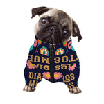 Cinco de Mayo Day Of The Dead Print Dog Zip Up Jacket