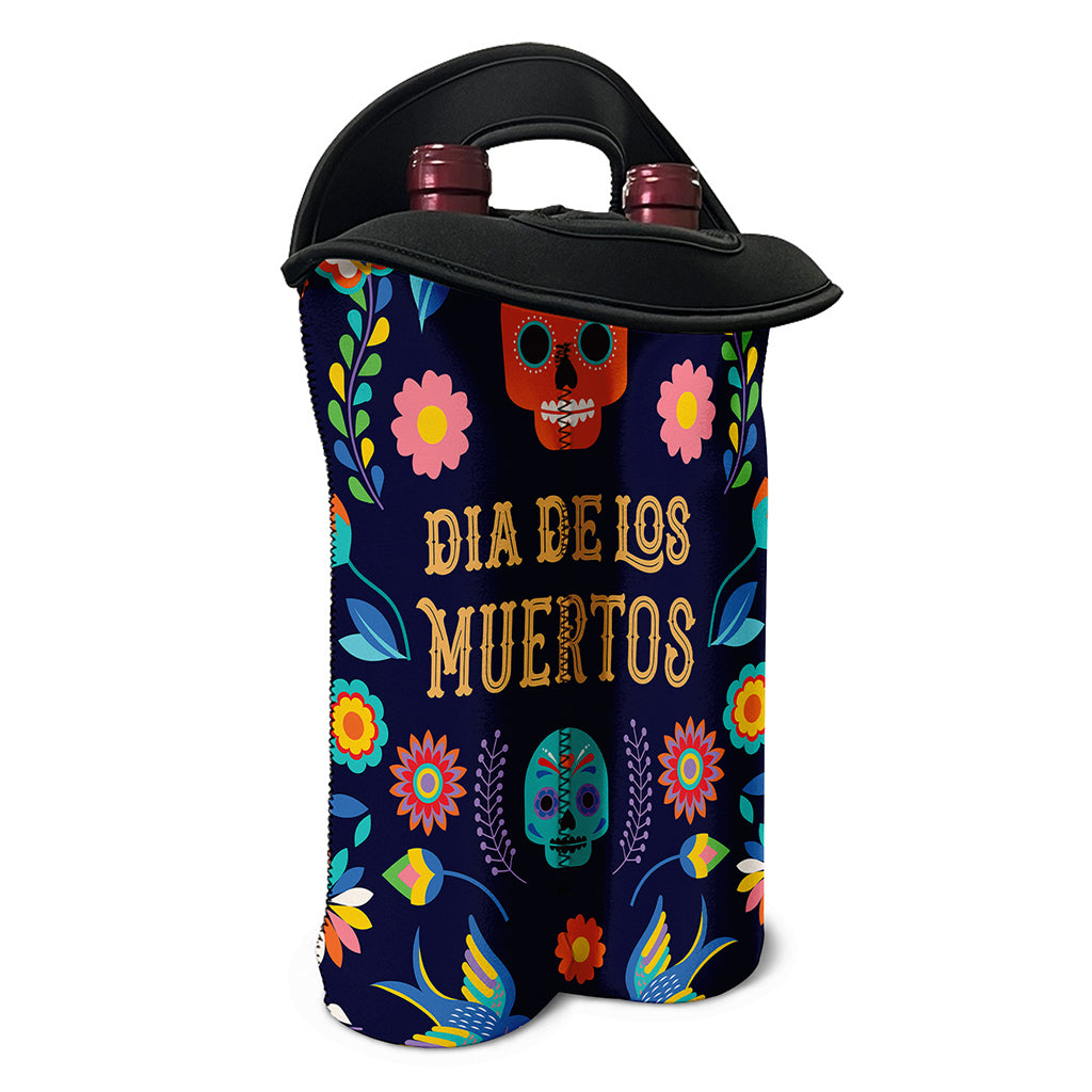 Cinco de Mayo Day Of The Dead Print Double Neoprene Wine Tote