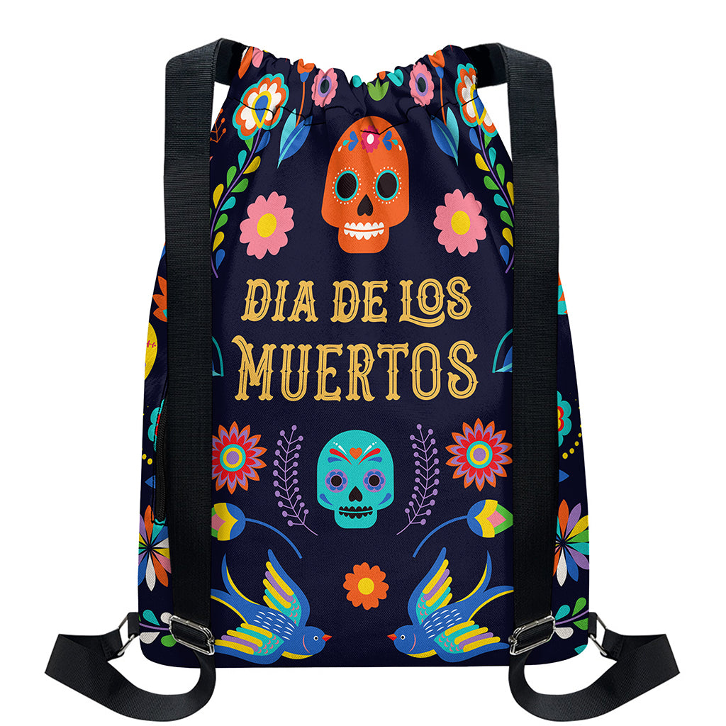 Cinco de Mayo Day Of The Dead Print Drawstring Backpack
