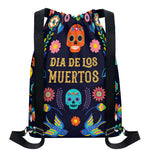 Cinco de Mayo Day Of The Dead Print Drawstring Backpack