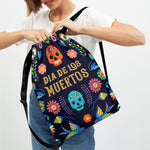 Cinco de Mayo Day Of The Dead Print Drawstring Backpack