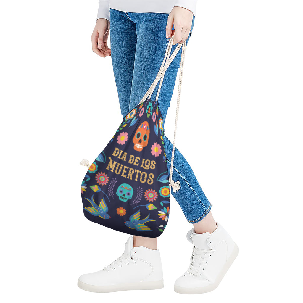 Cinco de Mayo Day Of The Dead Print Drawstring Bag