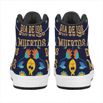 Cinco de Mayo Day Of The Dead Print High Top Leather Sneakers