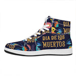 Cinco de Mayo Day Of The Dead Print High Top Leather Sneakers