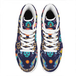 Cinco de Mayo Day Of The Dead Print High Top Leather Sneakers