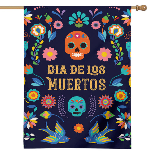 Cinco de Mayo Day Of The Dead Print House Flag