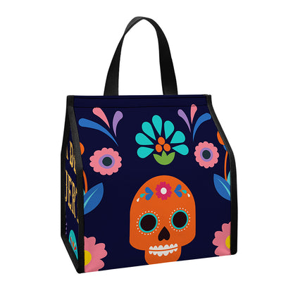 Cinco de Mayo Day Of The Dead Print Insulated Lunch Tote