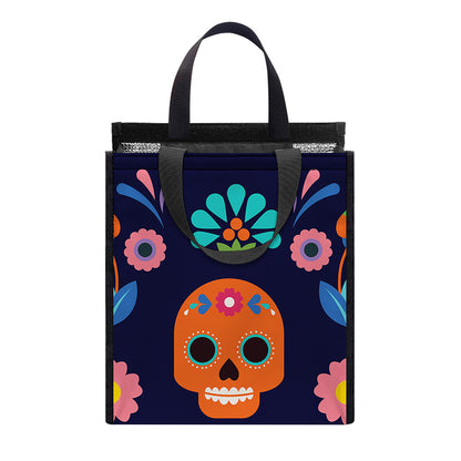 Cinco de Mayo Day Of The Dead Print Insulated Lunch Tote