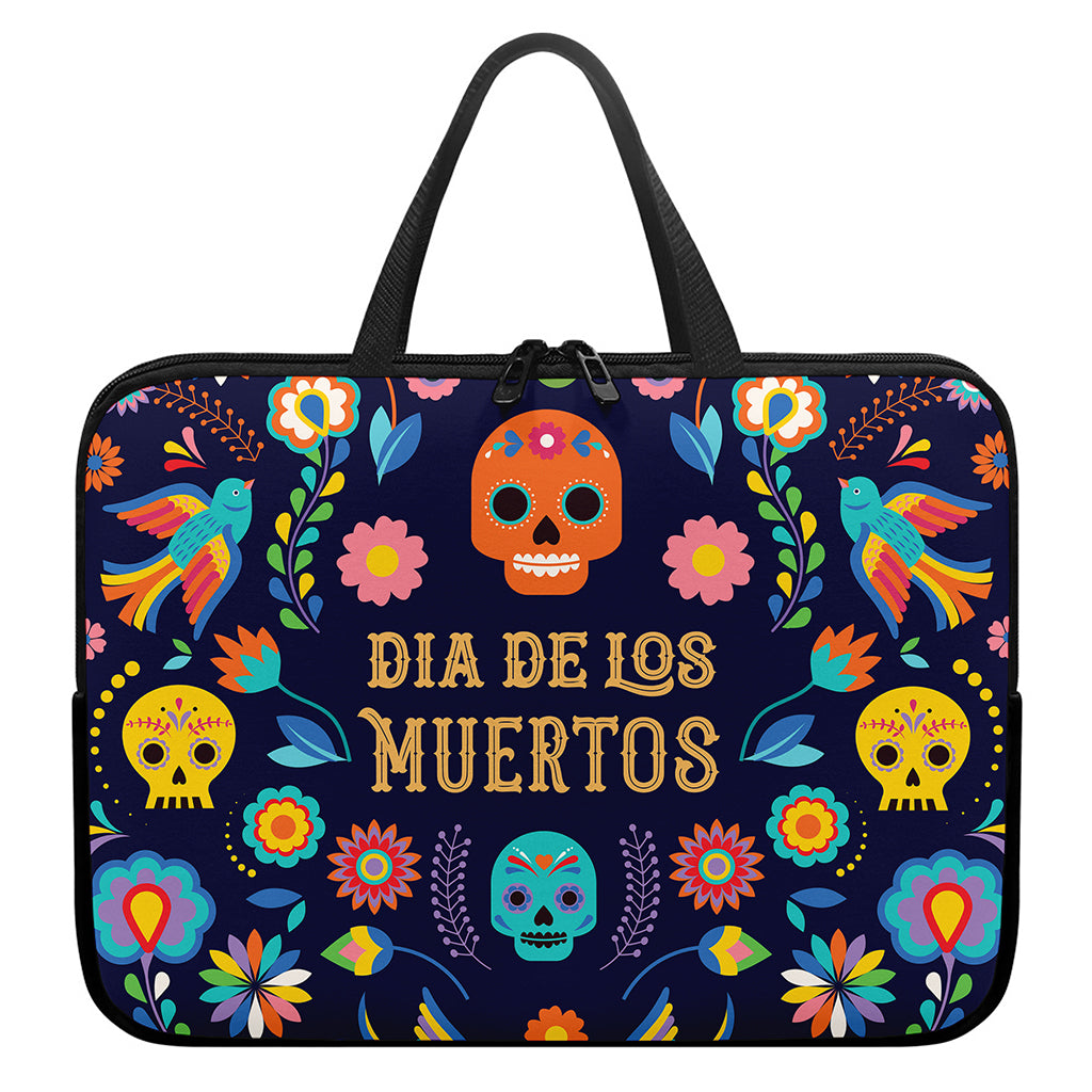 Cinco de Mayo Day Of The Dead Print Laptop Sleeve With Handle