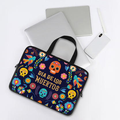 Cinco de Mayo Day Of The Dead Print Laptop Sleeve With Handle