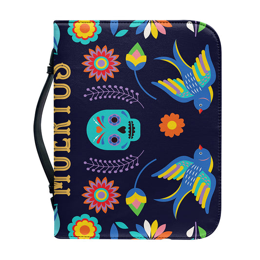 Cinco de Mayo Day Of The Dead Print Leather Bible Cover