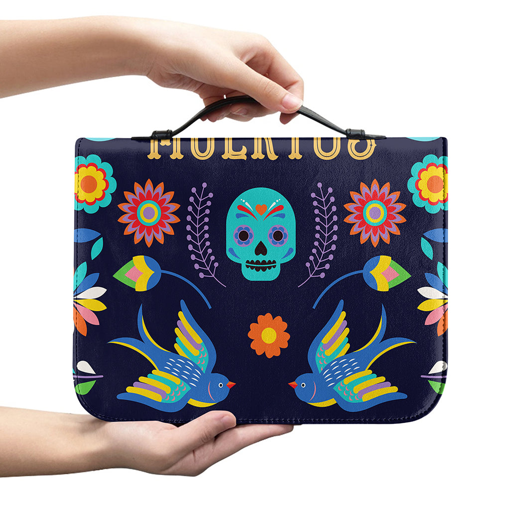 Cinco de Mayo Day Of The Dead Print Leather Bible Cover
