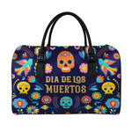 Cinco de Mayo Day Of The Dead Print Leather Duffle Bag