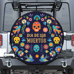 Cinco de Mayo Day Of The Dead Print Leather Spare Tire Cover