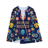 Cinco de Mayo Day Of The Dead Print Long Sleeve Short Coat