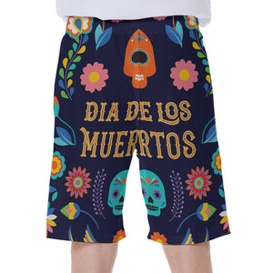 Cinco de Mayo Day Of The Dead Print Men's Beach Shorts