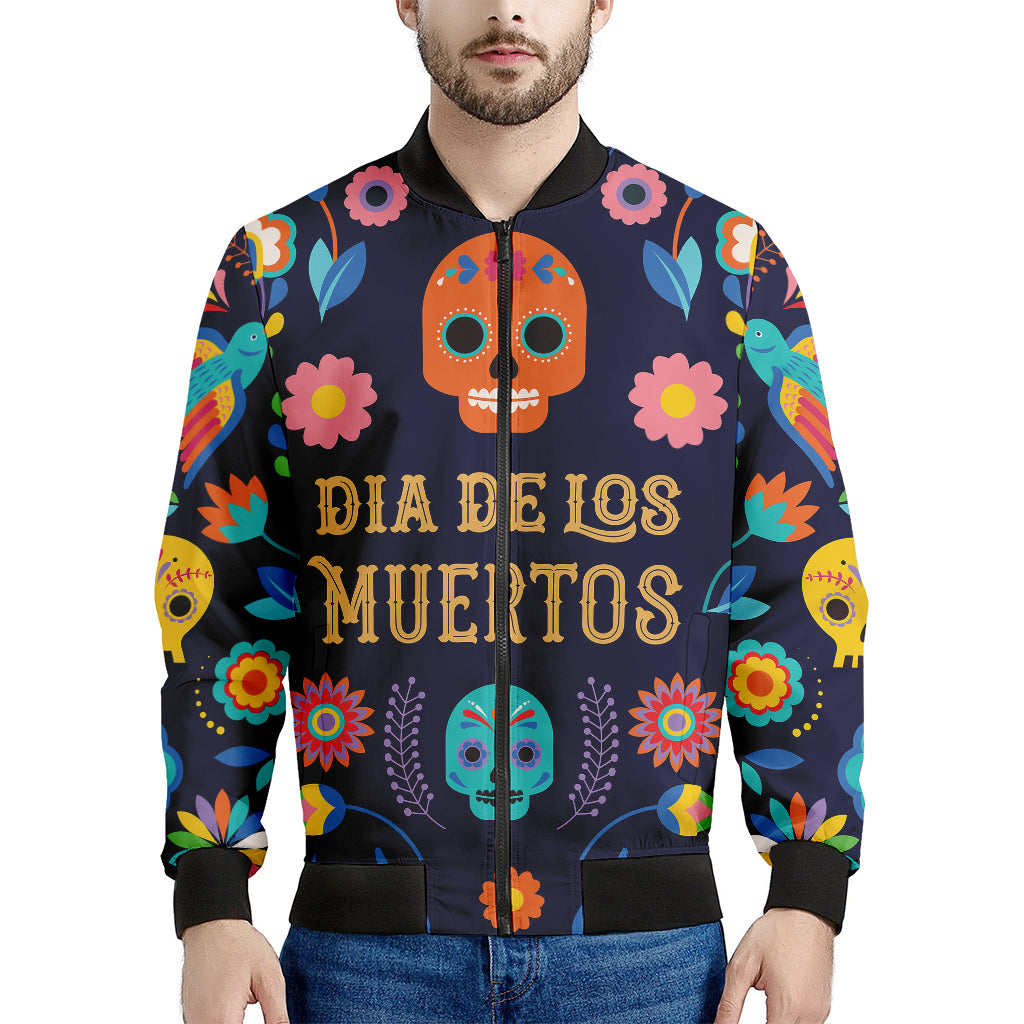 Cinco de Mayo Day Of The Dead Print Men's Bomber Jacket