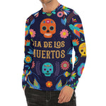 Cinco de Mayo Day Of The Dead Print Men's Long Sleeve Rash Guard