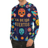 Cinco de Mayo Day Of The Dead Print Men's Long Sleeve Rash Guard