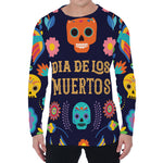 Cinco de Mayo Day Of The Dead Print Men's Long Sleeve T-Shirt