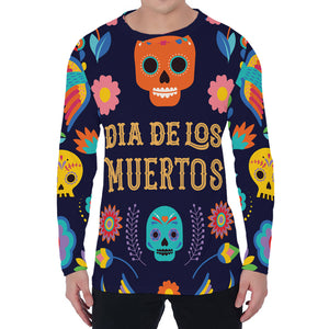 Cinco de Mayo Day Of The Dead Print Men's Long Sleeve T-Shirt