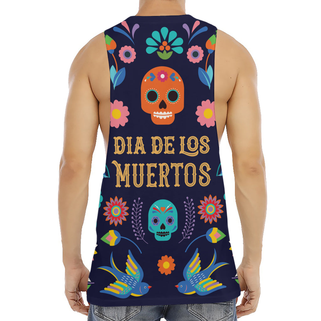 Cinco de Mayo Day Of The Dead Print Men's Muscle Tank Top