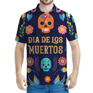 Cinco de Mayo Day Of The Dead Print Men's Polo Shirt