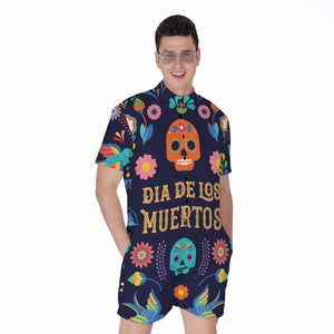 Cinco de Mayo Day Of The Dead Print Men's Rompers